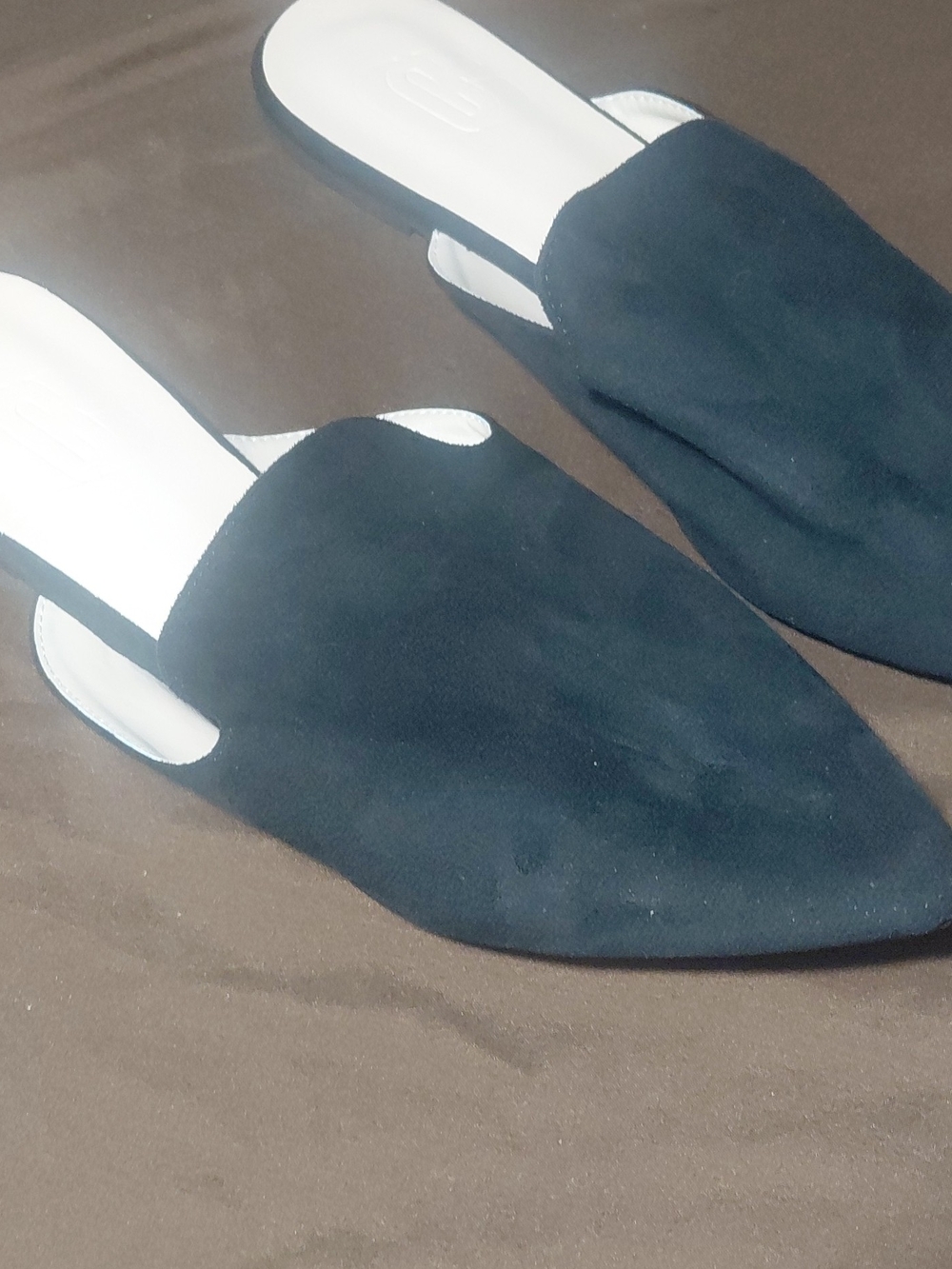 Women’s Black Pointed Toe Slip-On Mules